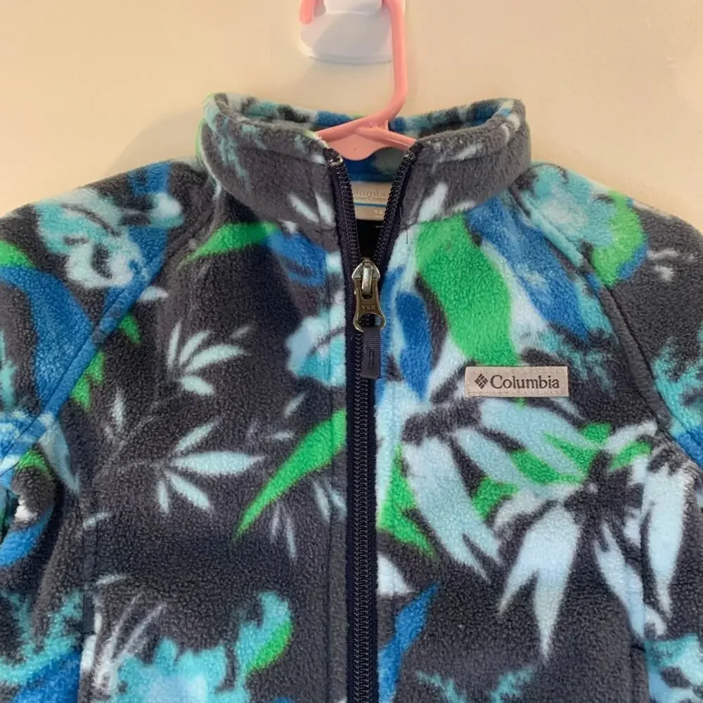 COLUMBIA Girl’s Fleece Zip Up Jacket with Pockets / Size: 12-18 Months